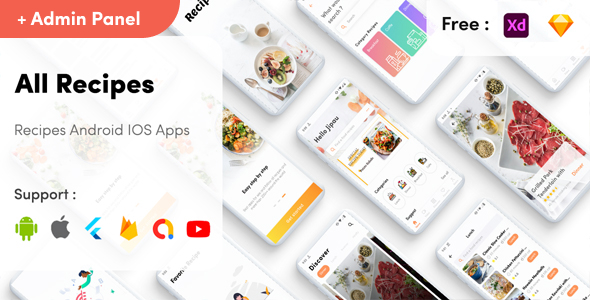Recipe App - Ultimate Recipes App flutter 3.0 Cooking app Android and IOS