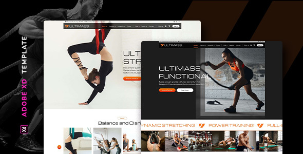 Ultimass – Sport Club Template for Adobe XD