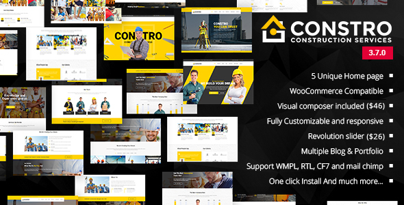 Constro – Construction Business WordPress Theme