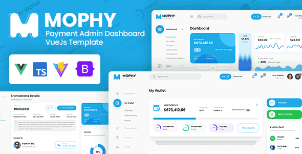 Mophy – VueJs Payment Admin Dashboard Template – 0 Sold!