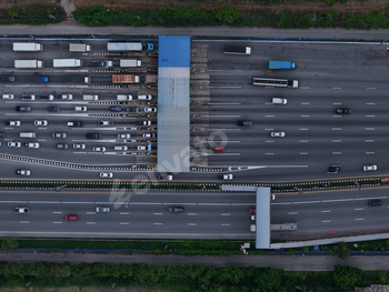 Aerial view of Highway an important infrastructure, expressway road