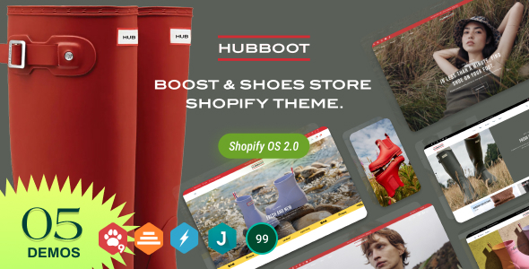 HUBBOOT - Boost & Shoes Store  Shopify Theme OS 2.0