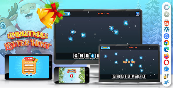 Christmas Letter Hunt ( Construct | C3P | CAPX | HTML5 ) Christmas Game