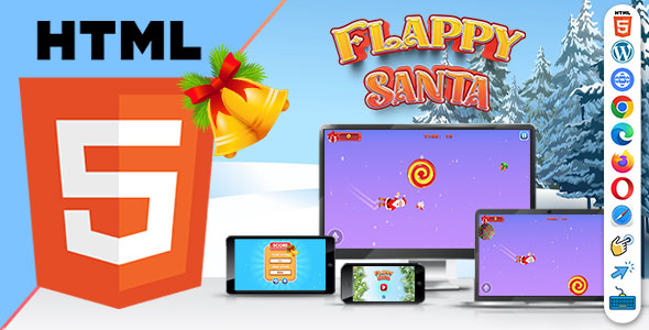 Flappy Santa ( HTML5 ) Christmas Game
