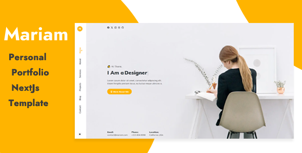 Mariam -  Personal Portfolio  NextJS Template