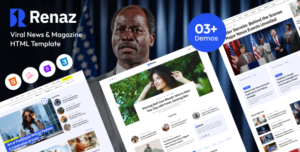 Renaz - Viral News & Magazine HTML Template