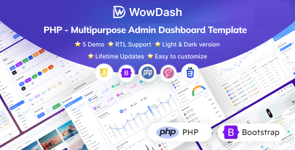 WowDash – PHP – Multipurpose Admin Dashboard Template – 0 Sold!