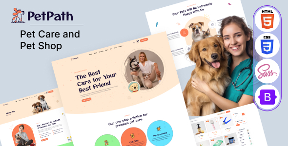 PetPath – Pet Care and Pet Shop HTML Template – 0 Sold!