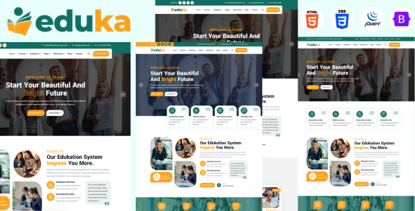 Eduka – School, College, University And Courses HTML5 Template – 0 Sold!