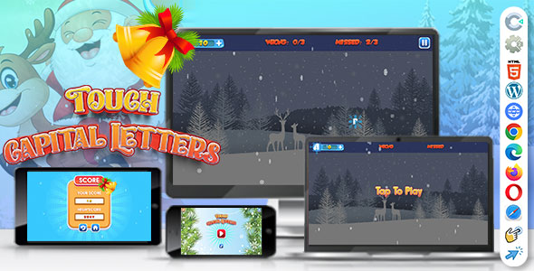 Touch Capital Letters ( Construct | C3P | CAPX | HTML5 ) Christmas Game