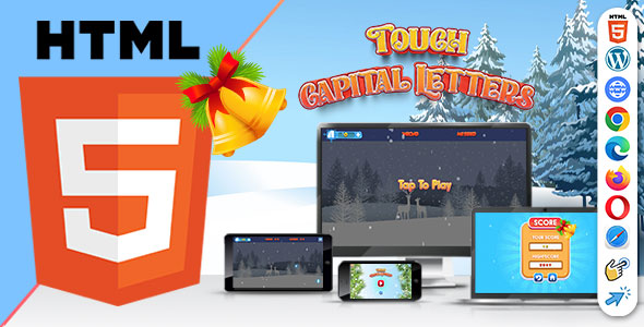 Touch Capital Letters ( HTML5 ) Christmas Game