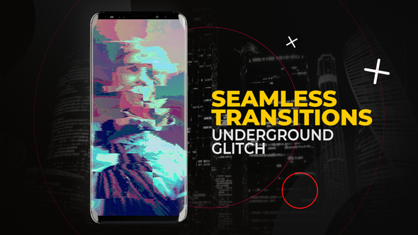 Vertical Underground Glitch Transitions | After Effects alt