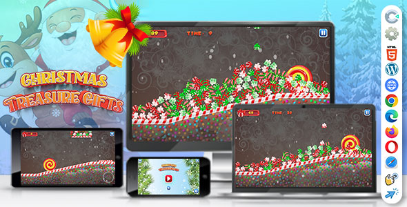 Christmas Treasure Gifts ( Construct | C3P | CAPX | HTML5 ) Christmas Game