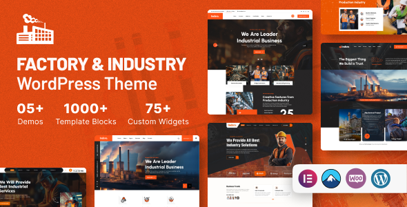 Indsro – Factory & Industry WordPress Theme – 0 Sold!