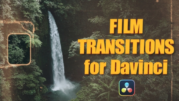 25 FILM TRANSITIONS for Davinci Resolve