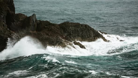 La Palma Rocks And Storm Waves, Spain