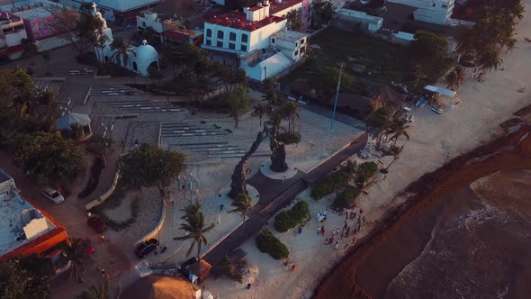 4k 24fps Drone Shoot Of Playa Del Carmen Twon Anbeach In Sunrise 4