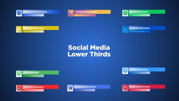 10 Elegant Social Media Lower Thirds alt