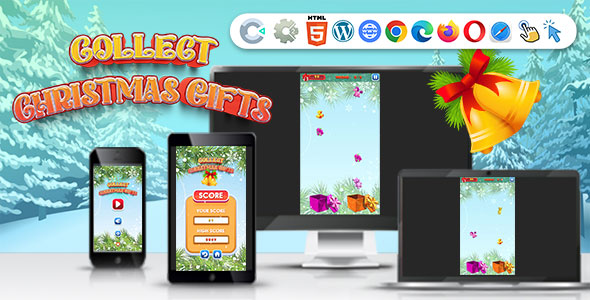 Collect Christmas Gifts ( Construct | C3P | CAPX | HTML5 ) Christmas Game
