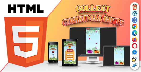 Collect Christmas Gifts ( HTML5 ) Christmas Game