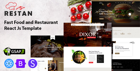 Restan - Food and Restaurant React Js Template