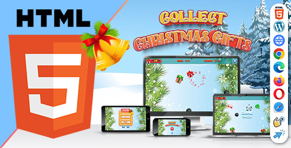 Collect Christmas Gifts ( HTML5 ) Christmas Game