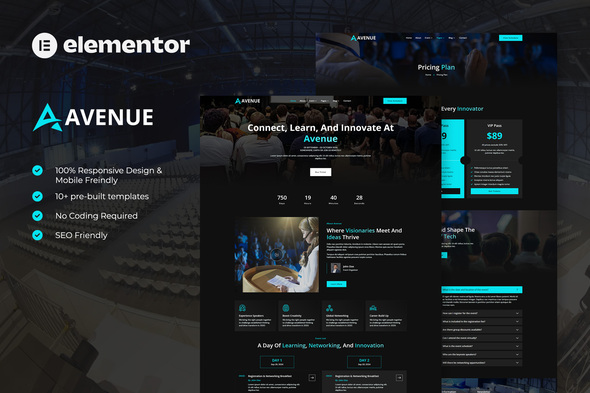 Avenue - Event & Conference Elementor Template Kit