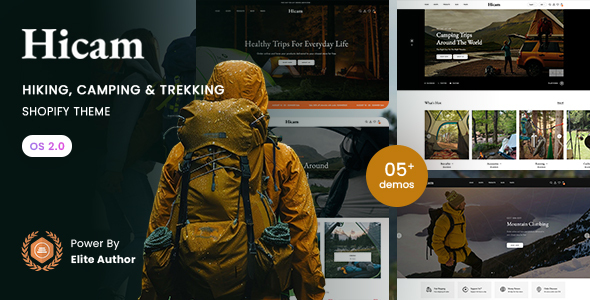 Hicam – Hiking, Camping & Trekking Shopify 2.0 Theme – 0 Sold!