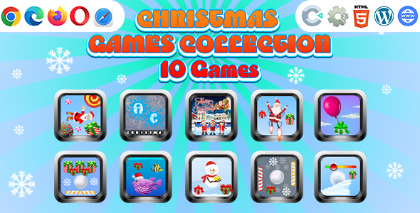 Game Collection 11 ( Construct | C3P | CAPX | HTML5 ) 10 Games for Christmas