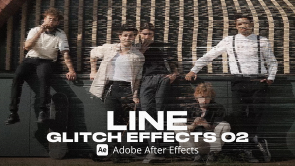 Line Glitch Effect 02 Ae alt