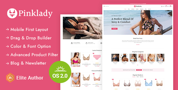 Pinklady - Lingerie & Underwear Store Shopify 2.0 Responsive Theme