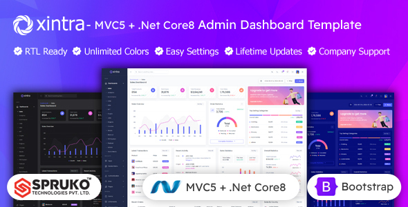 Xintra -  MVC Asp Net Dashboard Template