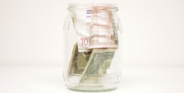 Savings - Euro with Dollars
