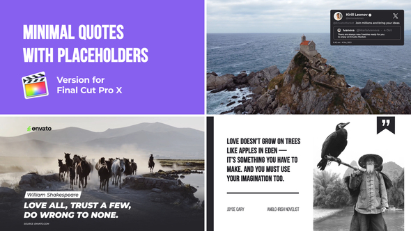 Minimal Quotes with Placeholders | FCPX alt
