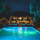 Cicadas Sound and Pool Water Sound at Night Ambience