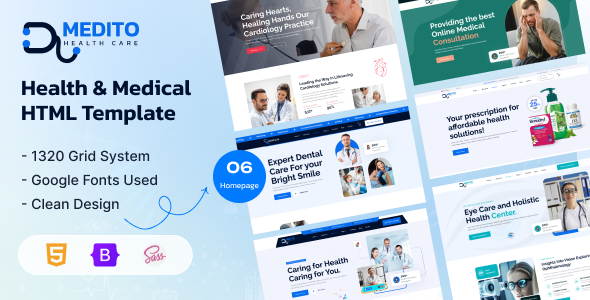 Medito – Health & Medical WooCommerce Shop HTML5 Template – 0 Sold!