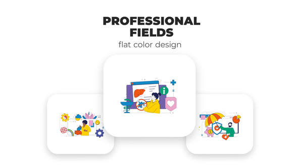 Professional Fields - Flat Color Design