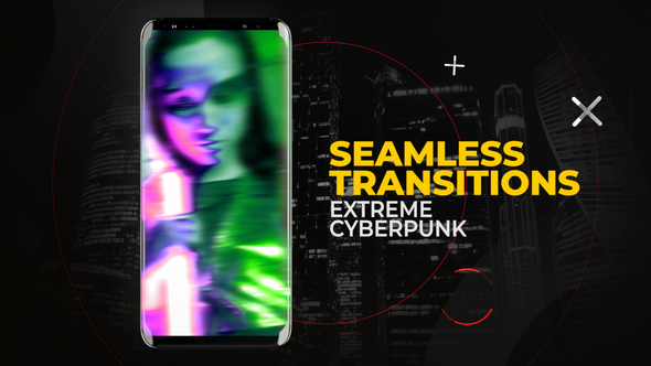 Vertical Extreme Cyberpunk Transitions | After Effects alt