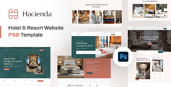 Hacienda | Hotel & Resort Website PSD Template – 0 Sold!