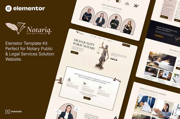 Notariq - Notary Public & Legal Services Elementor Template Kit