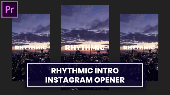 Modern Rhythmic Instagram Opener MOGRT for Premier Pro