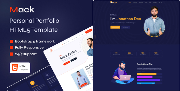 Mack - Personal Portfolio & Business HTML5 Template