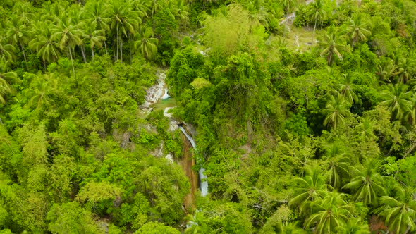 Beautiful Tropical Waterfall Philippines Cebu