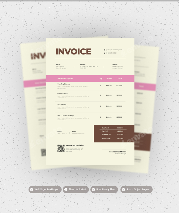 Strawberry Cone - Invoice