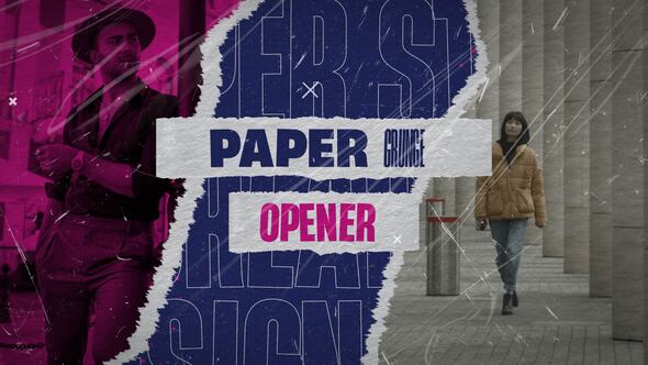 Paper Grunge Opener | MOGRT