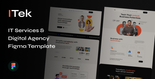 ITek - IT Services & Digital Agency Figma Template