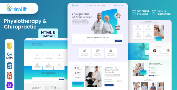 Chirolift – Physiotherapy & Chiropractic HTML5 Website – 0 Sold!