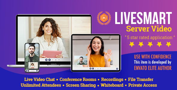 LiveSmart Server Video – Online Conference and Streaming, Live AI