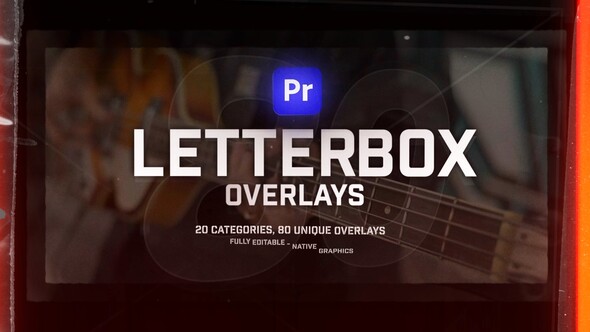 Film LetterBox Overlays Pack For Premiere Pro: Old Film, Grunge, Gritty, Cinematic, Timeless Borders