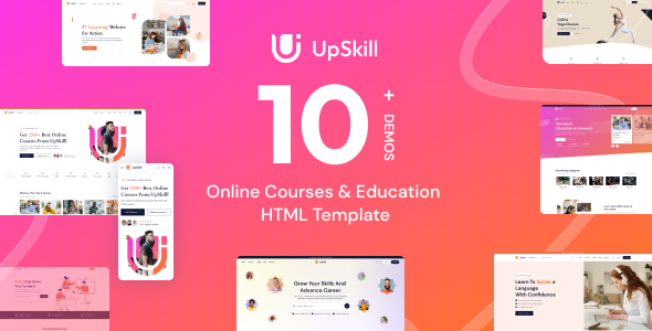 UpSkill – LMS Education Online Course & School HTML Template – 0 Sold!